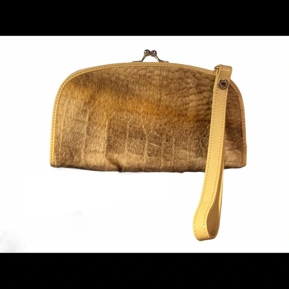 MONSAC Ombré Boars Hair & Goat Leather Wristlet - Picture 2 of 6